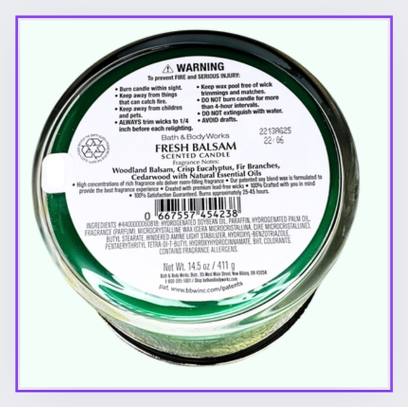 🟩🔥"FRESH BALSAM" 2-ITEMS FOAMING HAND SOAP & 3-WICK CANDLE - Picture 6 of 10